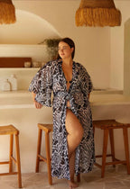 Tanzania maxi kaftan monochrome