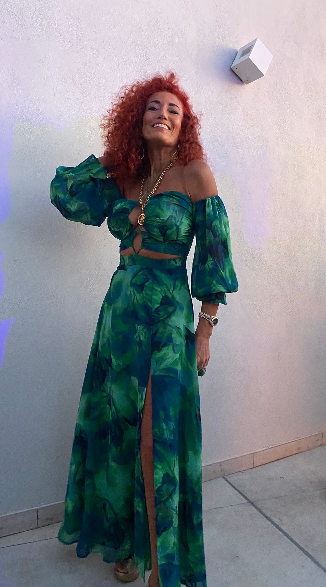 KARMA MAXI DRESS - GREEN FLORAL