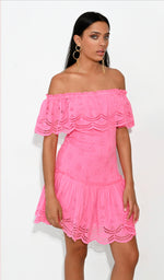 Load image into Gallery viewer, VIENA SMOKING DRESS WHITE
