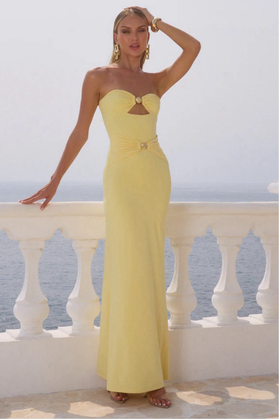 KLEO MAXI DRESS - Lemon