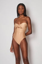 Load image into Gallery viewer, Tuscany Bow Front Bandeau Swimsuit
