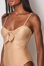 Load image into Gallery viewer, Tuscany Bow Front Bandeau Swimsuit
