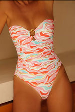 Load image into Gallery viewer, Tahiti Double Ring Swimsuit Paradise Island

