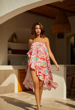 Load image into Gallery viewer, Kate Front Split Maxi Skirt Paradise Island
