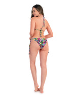 Load image into Gallery viewer, Neon marble print bikini
