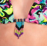 Load image into Gallery viewer, Neon marble print bikini
