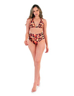Load image into Gallery viewer, Fenix red marble print bikini

