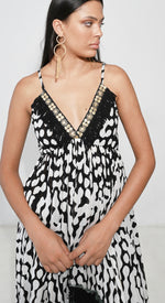 Load image into Gallery viewer, VIANCA ASIMETRIC LONG DRESS BLACK
