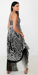 Load image into Gallery viewer, VIANCA ASIMETRIC LONG DRESS BLACK
