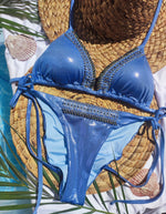 Load image into Gallery viewer, Matte blue bikini
