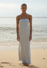 Load image into Gallery viewer, Delilah Maxi Dress Ice Blue - Bridesmaid Dress
