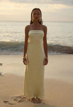 Load image into Gallery viewer, Delilah Maxi Dress Lemon - Bridesmaid Dress
