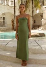 Load image into Gallery viewer, Delilah Maxi Dress Olive - Bridesmaid Dress
