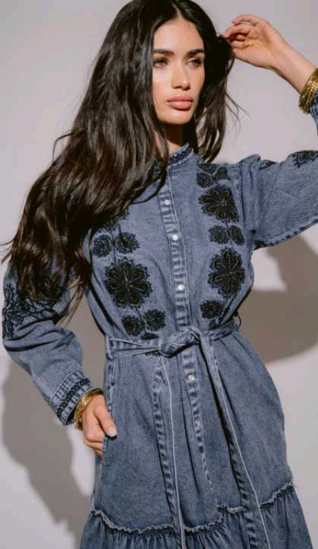 DENIM VESTIDO Short Dress