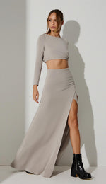 Load image into Gallery viewer, Draped Back Crop Top - Christelle Nima
