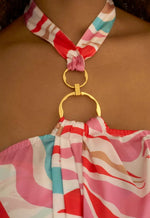 Load image into Gallery viewer, Aruba double ring Halter Maxi
