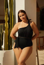 Load image into Gallery viewer, Positano One Shoulder Swimsuit
