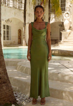 Load image into Gallery viewer, Margot Maxi Dress Olive - Bridesmaid Dress
