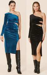 Load image into Gallery viewer, One shoulder glimmer dress
