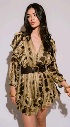 LILI GREEN Short Dress