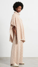 Load image into Gallery viewer, Wool meander poncho
