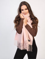 Load image into Gallery viewer, Blushing Pink Oversized Cashmere Shawl
