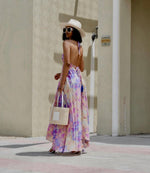 Load image into Gallery viewer, Desert Breeze Maxi Silk Ibiza Dress
